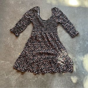 Hollister mini Flowy black and pink dress